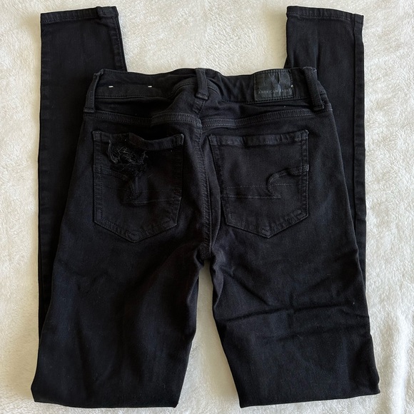 American Eagle Black Jeans Next Level Stretch - Picture 3 of 5